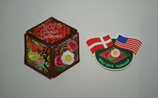 (4 - Diff),  2019 World Jamboree Patches,  (denmark Contingent,  Troops)