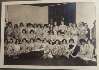 Vintage Antique 1920’s Girls School Group Bows And Lollipops Santa Barbara ?