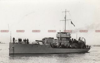 Photograph Royal Navy.  Hms " M28 " Monitor.  Sunk At Battle Of Imbros 1915