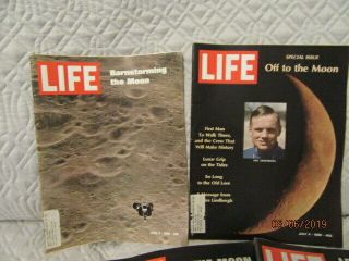 LIFE Magazines 1969 MOON June 6,  July 4,  July 25,  August 8,  December 12 2