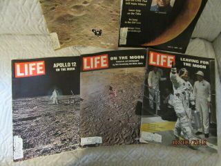 LIFE Magazines 1969 MOON June 6,  July 4,  July 25,  August 8,  December 12 3