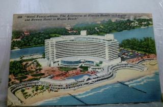 Florida Fl Miami Beach Hotel Fontainebleau Postcard Old Vintage Card View Post