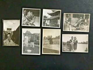 7 X 1930s China Photos Taken By American Soldiers