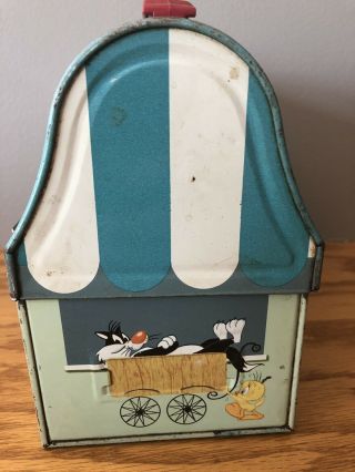 Vintage 1959 Porky ' s Lunch Wagon Bugs Bunny Daffy Thermos Lunch Box Loony Tunes 5