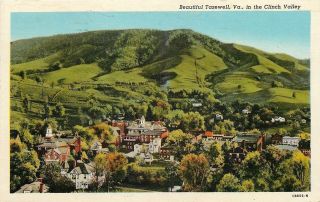 Tazewell Va Birdseye Of Schools & Homes In The Clinch Valley 1941