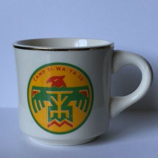 Vtg BSA Camp TI - WA - YA - EE Tiwayaee Thunderbird Holland NY Coffee Cup Mug 2