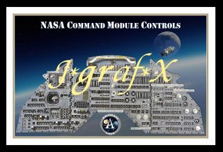 Nasa Apollo Command Module Controls Armstrong Cernan - Cool Poster