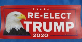 Of 20 Re - Elect Trump President 2020 Campaign Sticker Eagle Red Gop