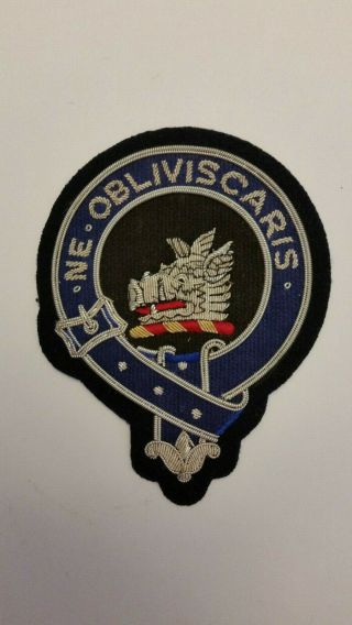 Clan Campbell Vintage Patch With Metal Thread