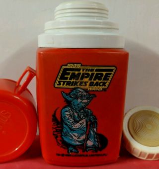 Vintage 1980 Thermos Star Wars The Empire Strikes Back Yoda Thermos - Only
