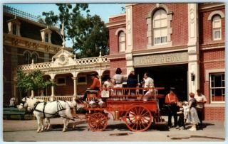 Fire Department Disneyland Main Street U.  S.  A.  1955 Anaheim,  Ca Postcard