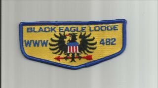 Boy Scouts,  Order Of The Arrow Vintage Black Eagle Lodge (482) Flap - F - 3c
