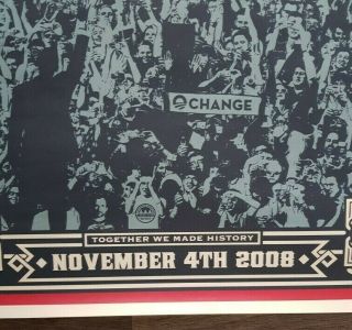 Shepard Fairey Barack Obama Poster “Yes We Did” November 4th 2008 24in x 36in 4