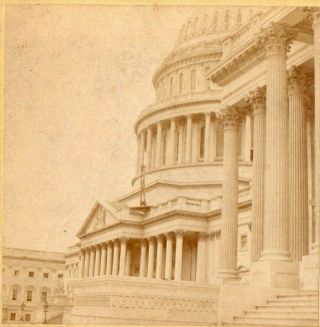 Dome From The Senate Front,  Washington,  D.  C.  Kilburn Brothers Stereoview Photos