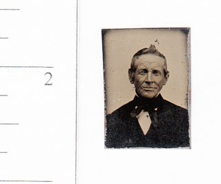 Civil War Era Miniature Gem Tintype Photo Handsome Older Man.  349d