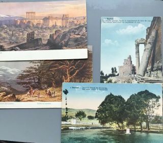 Lebanon Set Of Four Vintage (german Printing) Postcards 1920s