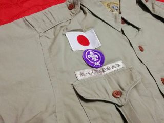 OFFICIAL NIPPON CUB SCOUT OF JAPAN Uniform shirts s/SLEEVE KHAKI Q717 YOUTH sz L 2