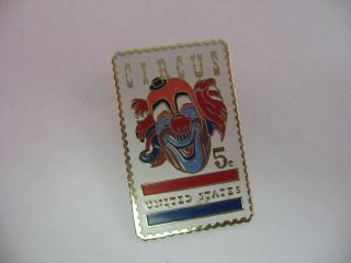 Circus 5 Cent United States Clown Stamp Design PIN 2