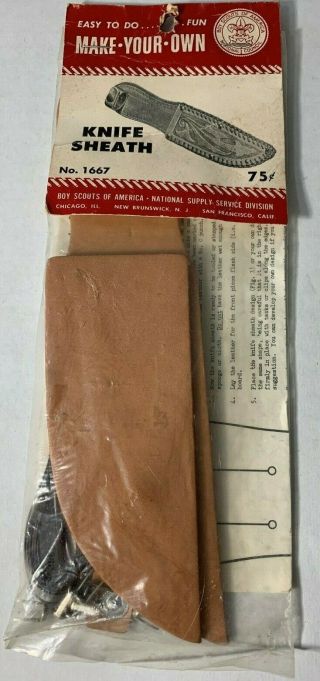 Vintage Boy Scouts Of America Knife Sheath Kit No,  1667 Nip Mip