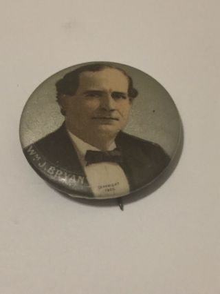 1896 Bryan Vs.  Mckinley President Campaign Button Political Pin Back Pin 1 1/4 "