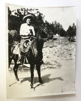 Vintage Photo Of Cowboy On Horseback,  Des Moines Iowa