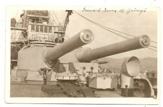 Forward Guns Of Battleship Sms Zrínyi? Austro - Hungarian U.  S.  Navy Photo Postcard
