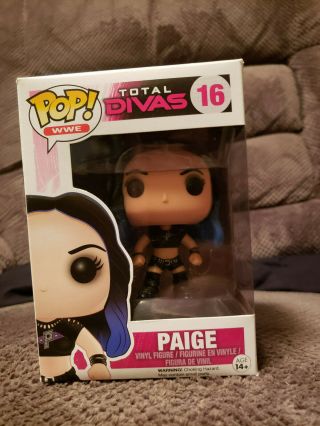 Funko Pop Wwe Paige Total Divas Purple Black 16 Vaulted With Protector