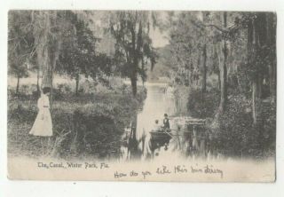 The Canal Winter Park Florida Usa 1905 U/b Postcard Us140