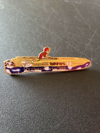 Louisiana Jaycees Vintage Popeye Chicken Speedboat Mercruiser Enamel Lapel Pin