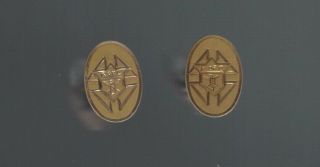 Pr Vintage Engraved Gold - Filled Knights Of Columbus Cufflinks C1920s.  Great Gift