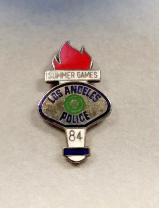 1984 Lapd Torch Olympic Summer Games Police Pin