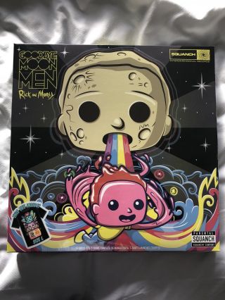 Sdcc 2018 Funko Pop Tee Rick And Morty Collector Box Goodbye Moonmen 7 Record