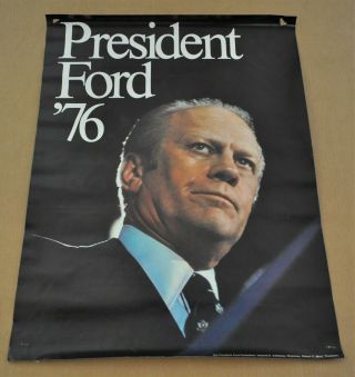 Vintage 1976 President Gerald Ford Political Campaign Poster 