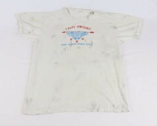 Rare Vintage Boy Scouts Of America Distressed T - Shirt Bsa Usa Made 50s 60s 70s