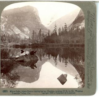 California,  Mirror Lake And Mt.  Watkins,  Yosemite Valley - - Underwood 22