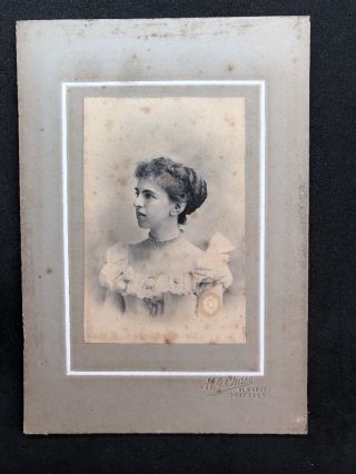 Victorian Photo: Cabinet Card: Lady: Chase: Southsea 1 Of 2