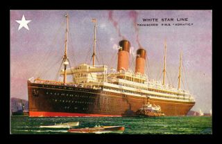 Dr Jim Stamps White Star Line Twin Screw Rms Adriatic Ship Topical Postcard