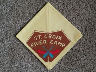Scout Bsa St Croix River Camp Neckerchief St.  Paul Area Council Mn Canoe Paddles