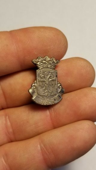 Vintage Wien Metal Pin Badge Coat Of Arms Shield Brooch Usa Seller