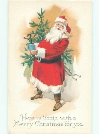 Pre - Linen Christmas Santa Claus Plays With Jack - In - The - Box Ab5020 - 12