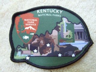 Kentucky National Park Centennial Pentathlon Junior Ranger Patch Fabric Iron - On