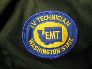 Vtg Iv Technician Emt Washington State Patch