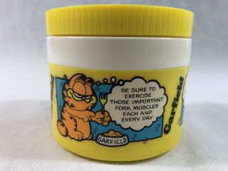 Vintage 1984 Garfield The Cat Thermos Snak Jar No Lunchbox Cartoons Comic Strip