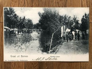 Southeast Asia Old Postcard Borneo Singapore To Holland 1904