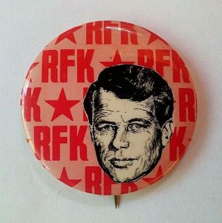 Vintage,  Robert F.  Kennedy Rfk 2 " Presidential Campaign Button/pin Nm - Mt (rk91)