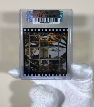 Nasa Apollo 11 Moon Landing 70mm Film Positive Photo Of Plaque Numbered 40 - 5899