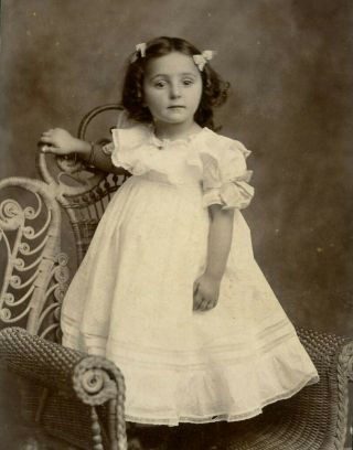 Antique Photo Cabinet Card Little Girl Fashion By Immke Princeton Ill