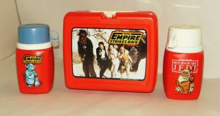 1980 Thermos Plastic Lunchbox The Empire Strikes Back Esb Star Wars,  Bonus Yoda