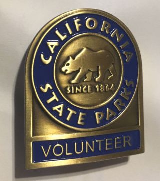 California State Parks - Volunteer Badge - Blue Enamel Version