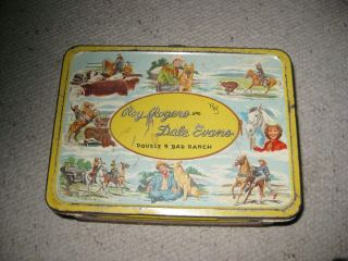 Vintage Roy Rogers And Dale Evans Lunch Box - Missing Handle And Thermos